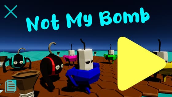 Gameplay moment showing multiple players passing the bomb in Not My Bomb.